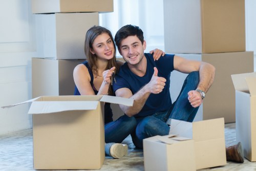 Local office relocation team handling furniture and equipment in Twickenham